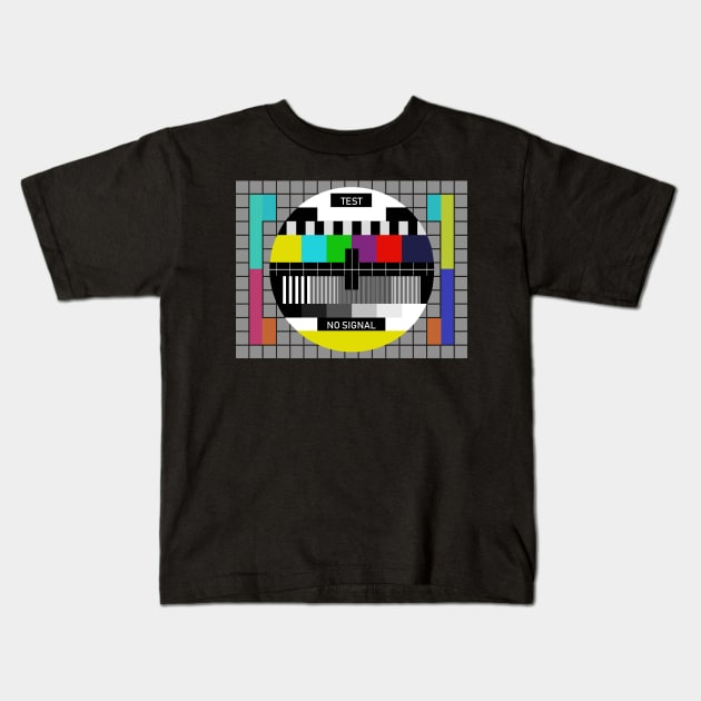 Nostalgia TV Test Signal Tshirt Kids T-Shirt by LovableDuck